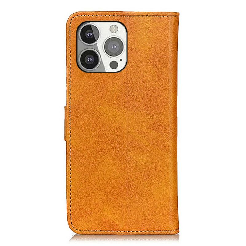 Leren Hoesje iPhone 13 Pro Retro Mat Leereffect