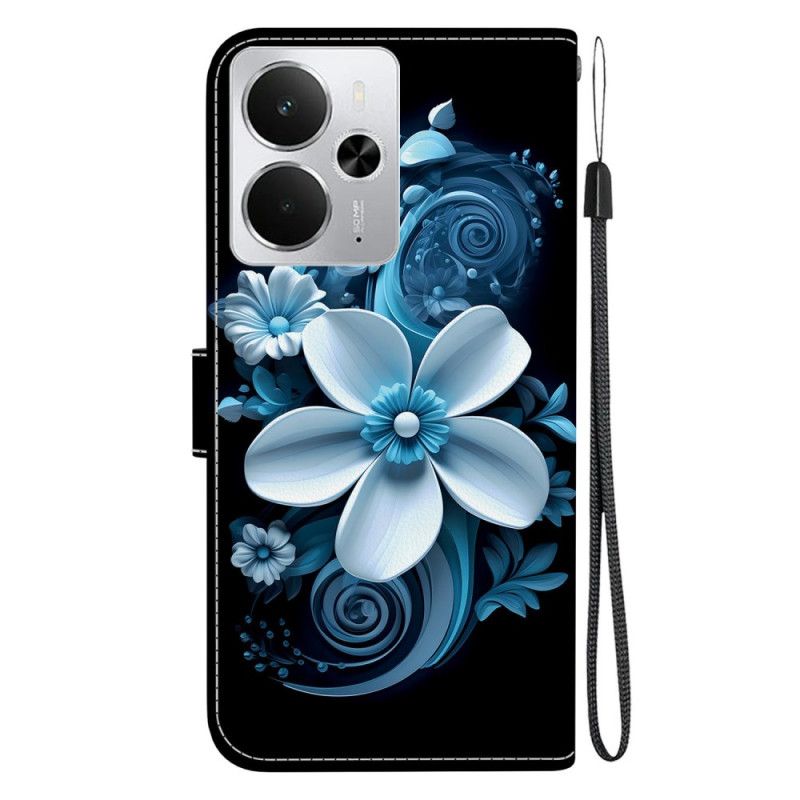 Bescherming Hoesje Realme 14 5g Blauwe Bloemen