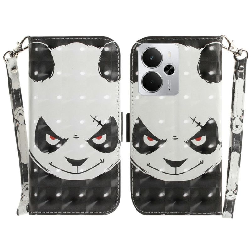 Bescherming Hoesje Realme 14 5g Boze Panda Met Sleutelkoord