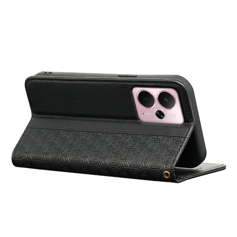 Folio-hoesje Realme 14 5g Geruite Rand En Bandje