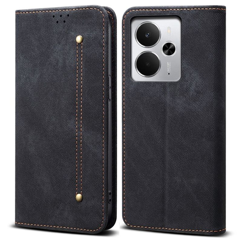 Folio-hoesje Realme 14 5g Jeansstof Bescherming Hoesje