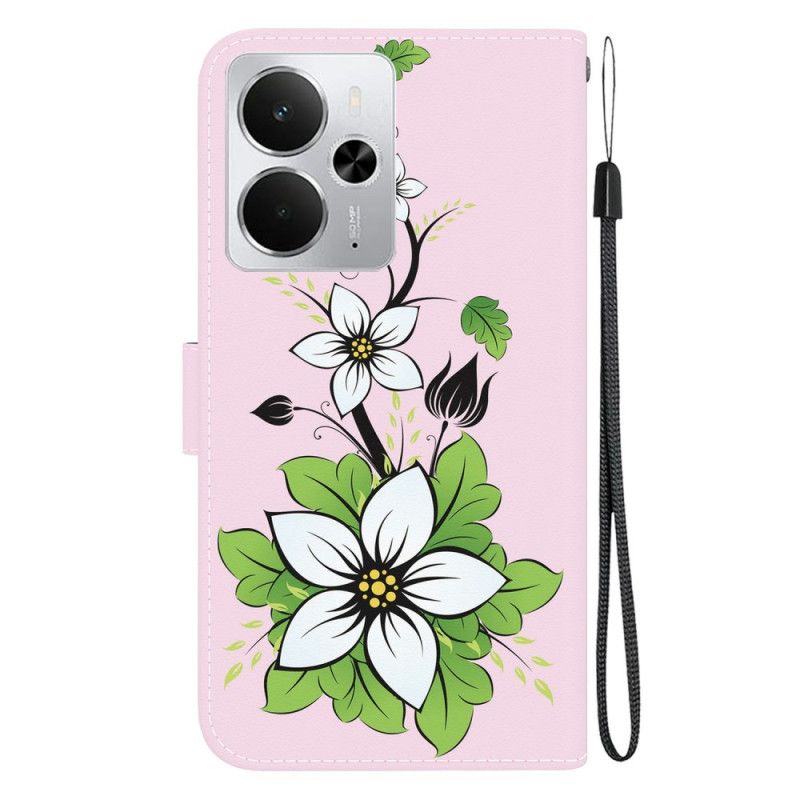 Folio-hoesje Realme 14 5g Telefoonhoesje Leliepatroon