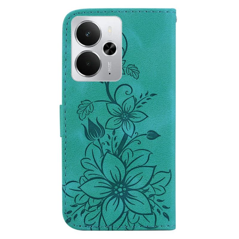 Folio-hoesje Realme 14 5g Telefoonhoesje Lelies