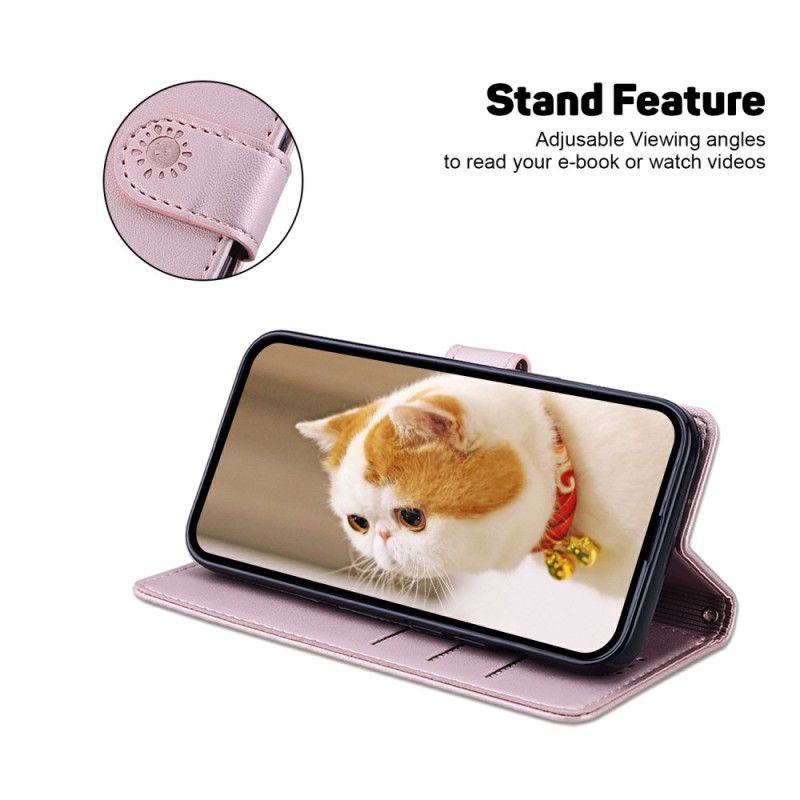 Folio-hoesje Realme 14 5g Telefoonhoesje Rfid Kattenmotief Bandje