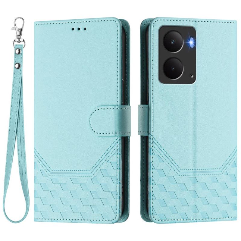 Folio-hoesje Realme 14 5g Telefoonhoesje Rfid Met Honingraatpatroon