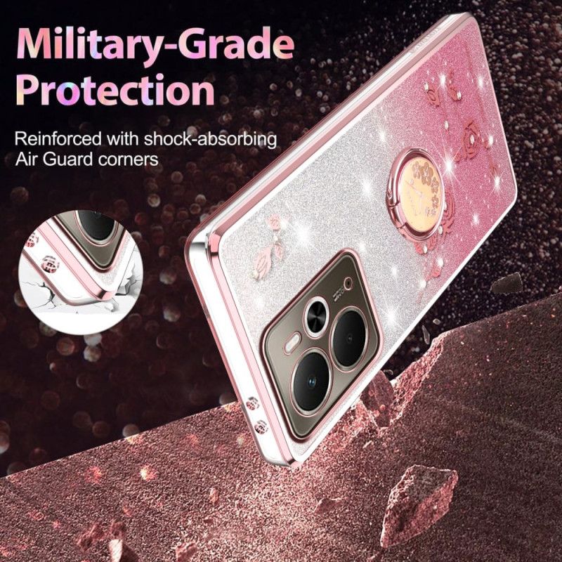 Hoesje Realme 14 5g Kadem Ringhouder Met Strass-steentjes