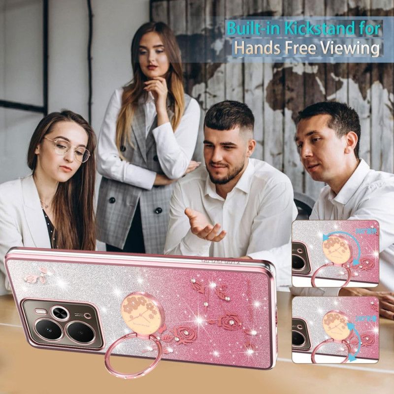 Hoesje Realme 14 5g Kadem Ringhouder Met Strass-steentjes