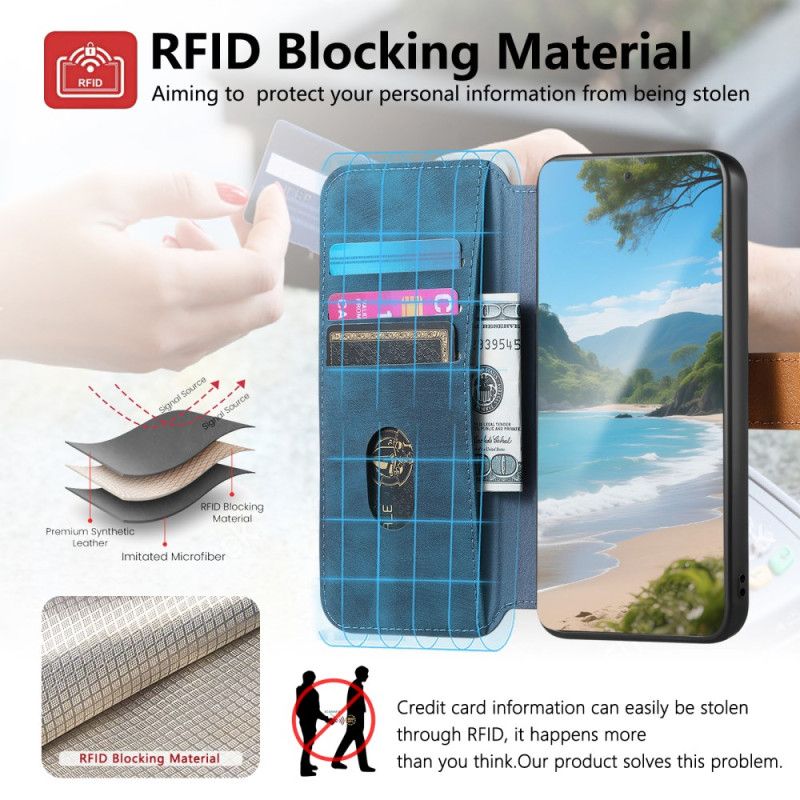 Hoesje Realme 14 5g Retro Met Bandje En Standaard Bescherming Hoesje