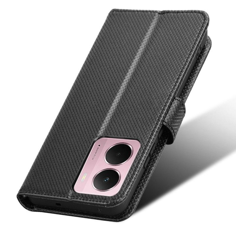 Leren Hoesje Realme 14 5g Diamantstructuur Bescherming Hoesje