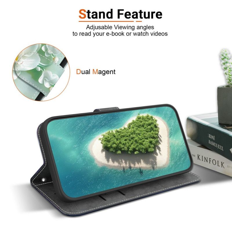 Leren Hoesje Realme 14 5g Jadebloempatroon Bescherming Hoesje