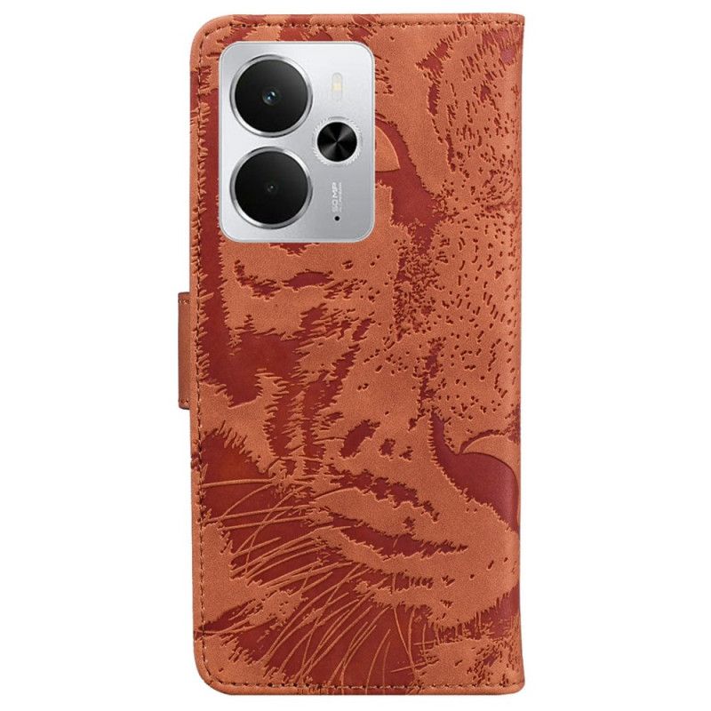 Leren Hoesje Realme 14 5g Tijgerprint Bescherming Hoesje