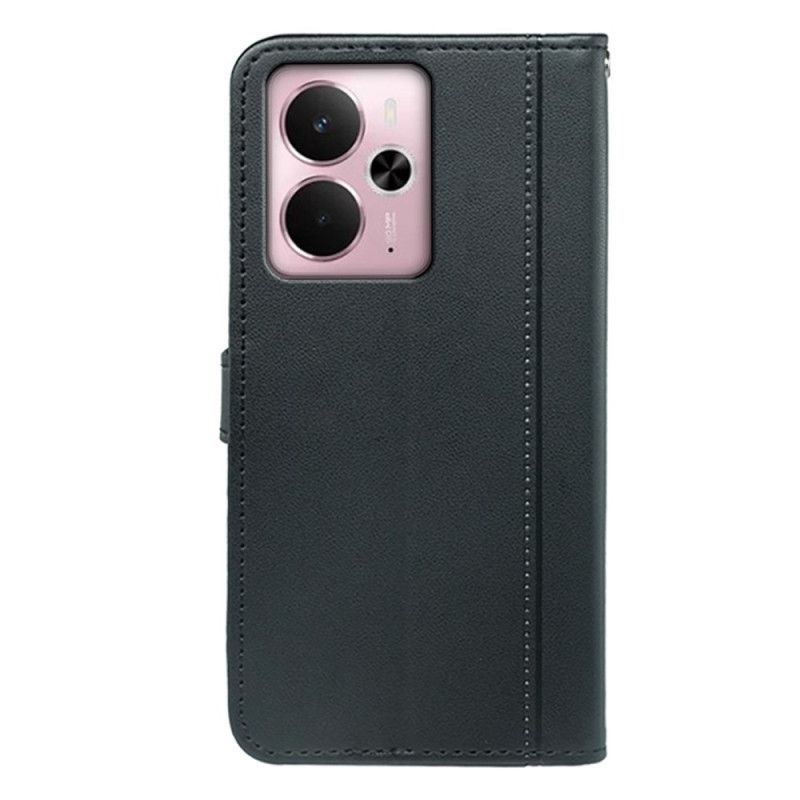 Leren Hoesje Voor Realme 14 5g Afneembaar Bandje