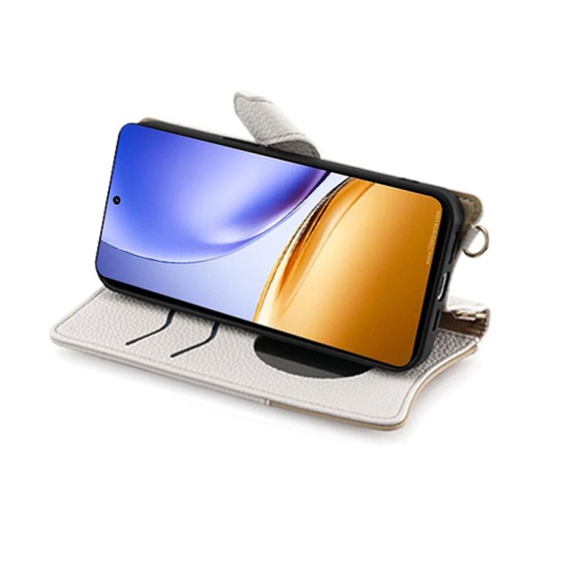 Leren Hoesje Voor Realme 14 5g Portemonnee Met Ketting