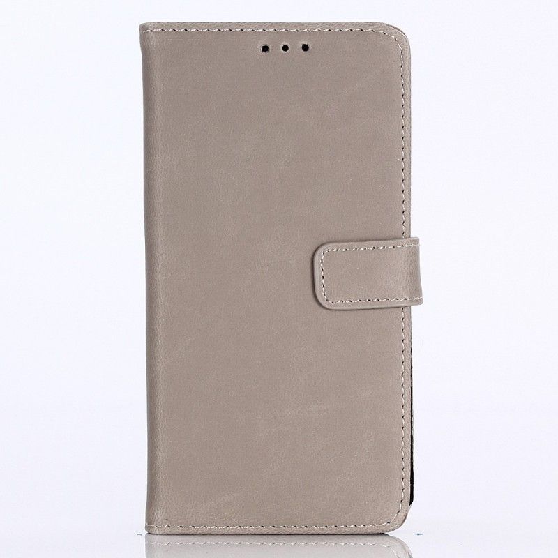 Bescherming Hoesje Huawei P20 Grijs Zwart Retro Leereffect