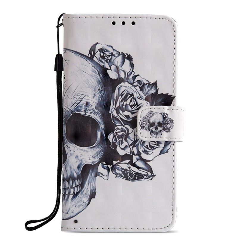 Bescherming Hoesje Huawei P20 Telefoonhoesje 3D Bloemenschedel