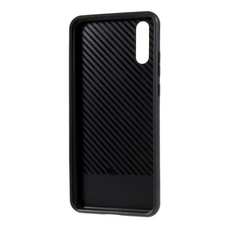 Case Hoesje Huawei P20 Grijs Zwart Telefoonhoesje Ipaky Koolstofvezel