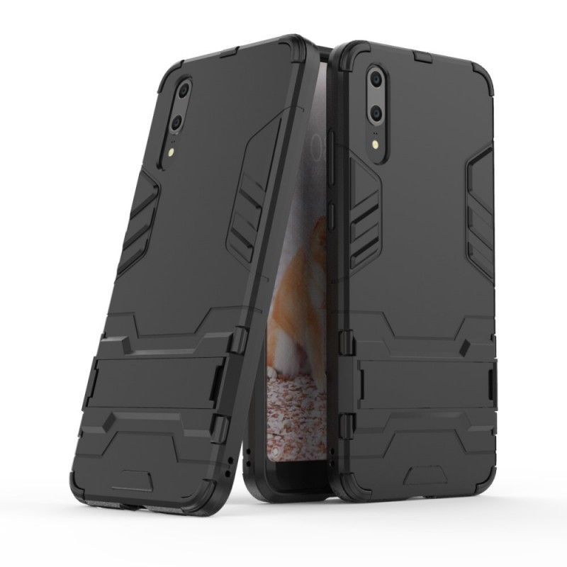 Case Hoesje Huawei P20 Rood Zwart Telefoonhoesje Ultrabestendig
