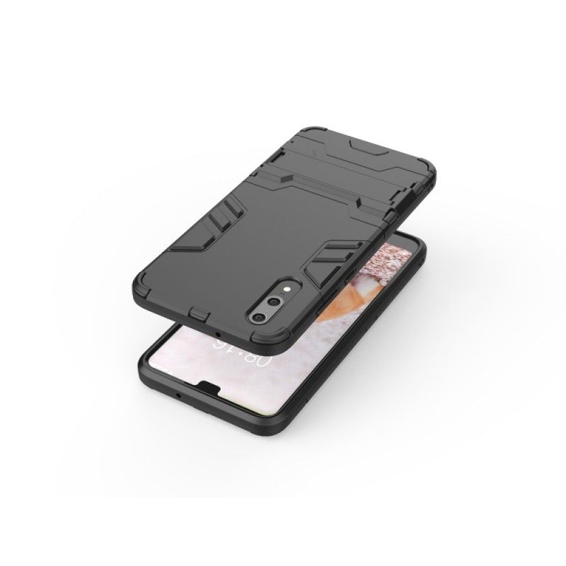 Case Hoesje Huawei P20 Rood Zwart Telefoonhoesje Ultrabestendig