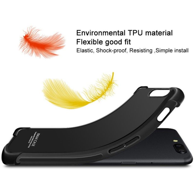 Case Hoesje Huawei P20 Transparant Zwart Telefoonhoesje Imak Huidgevoel