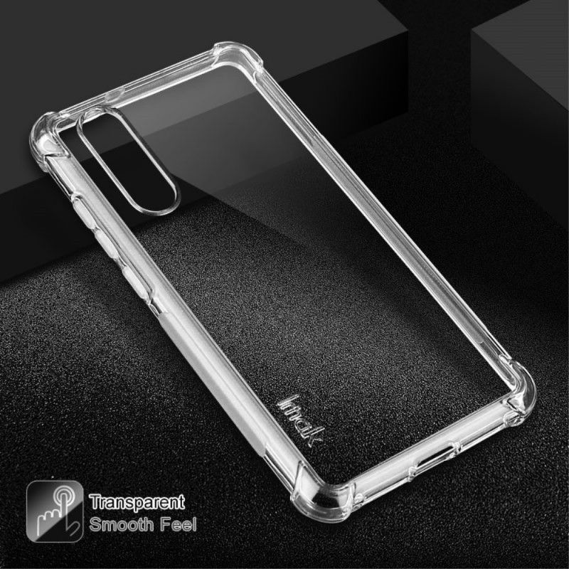 Case Hoesje Huawei P20 Transparant Zwart Telefoonhoesje Imak Huidgevoel