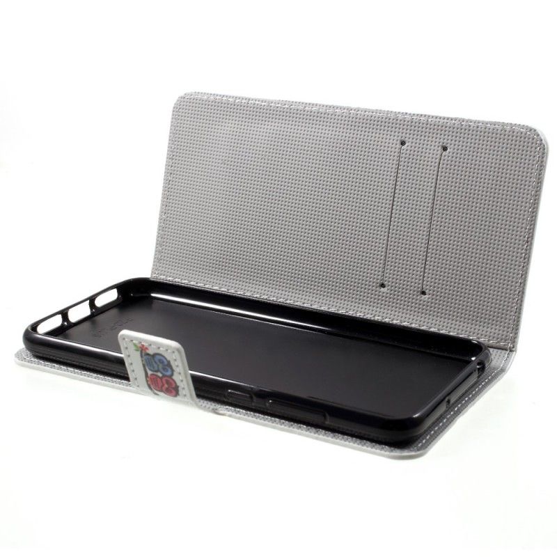 Cover Folio-hoesje Huawei P20 Telefoonhoesje Paar Uilen
