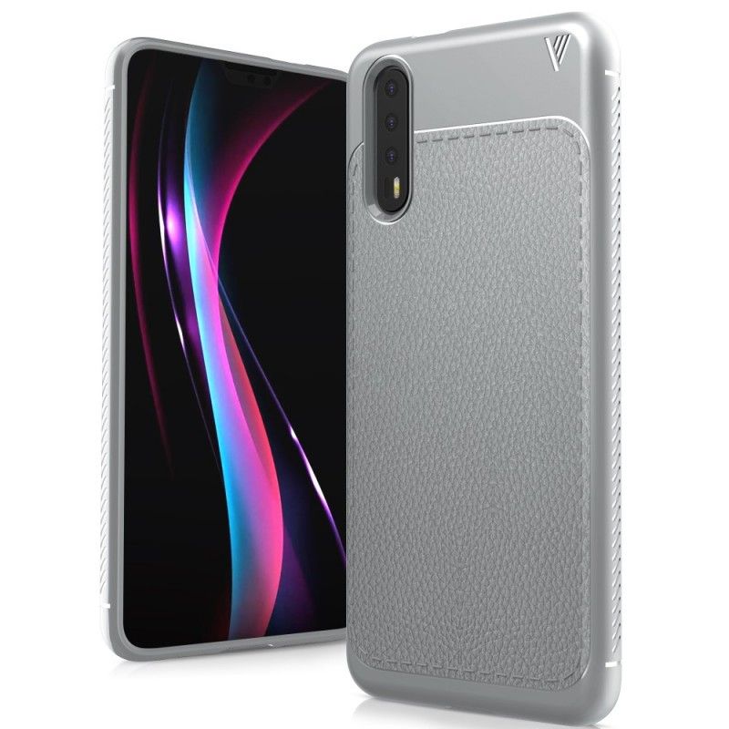 Hoesje Huawei P20 Grijs Premium Leereffect