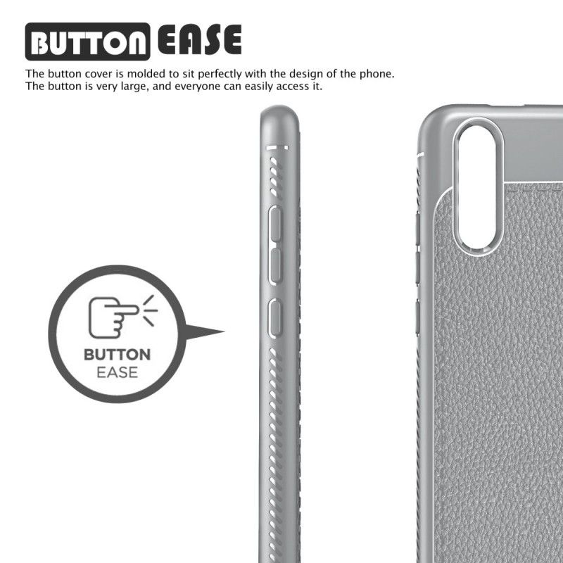 Hoesje Huawei P20 Grijs Premium Leereffect