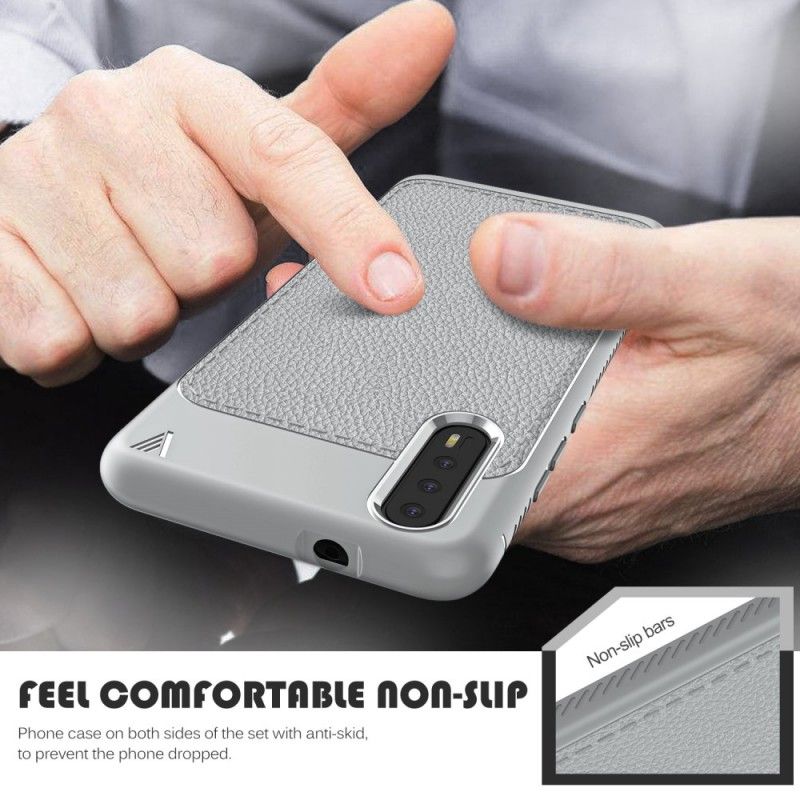 Hoesje Huawei P20 Grijs Premium Leereffect