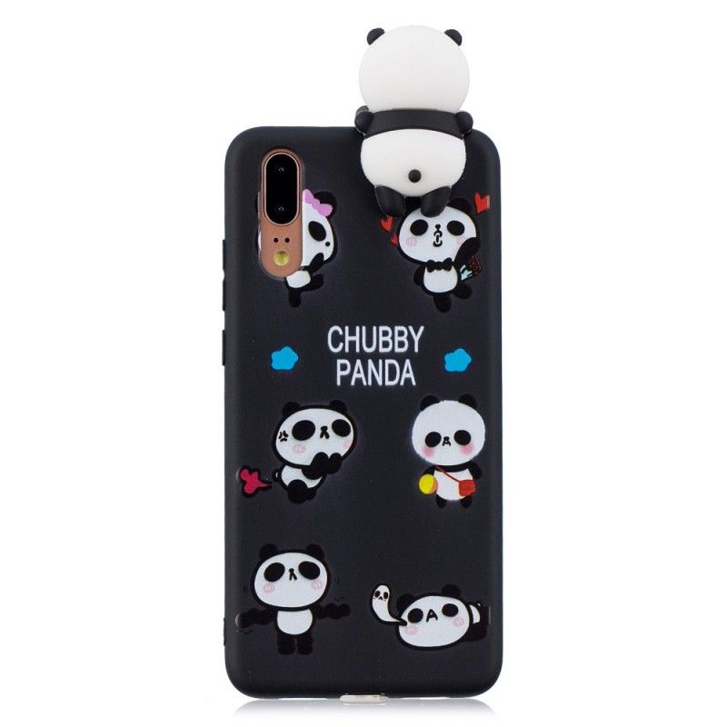 Hoesje Huawei P20 Telefoonhoesje 3D Chuba Panda