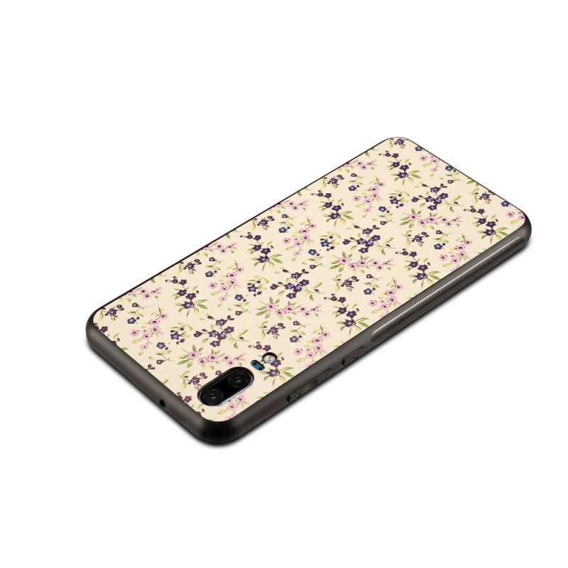 Hoesje Huawei P20 Violet Magenta Kunstleer Vrijheidsbloemen