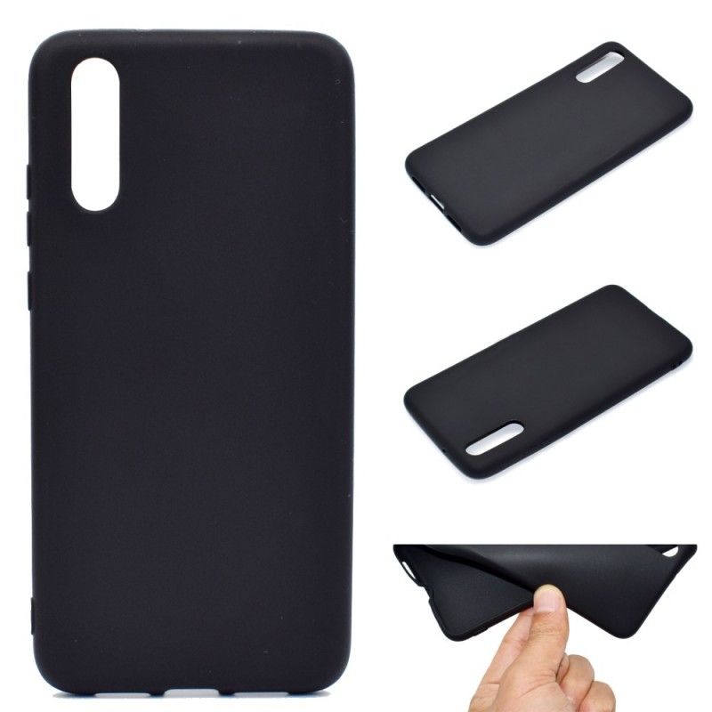 Hoesje Huawei P20 Wit Zwart Mat Siliconen
