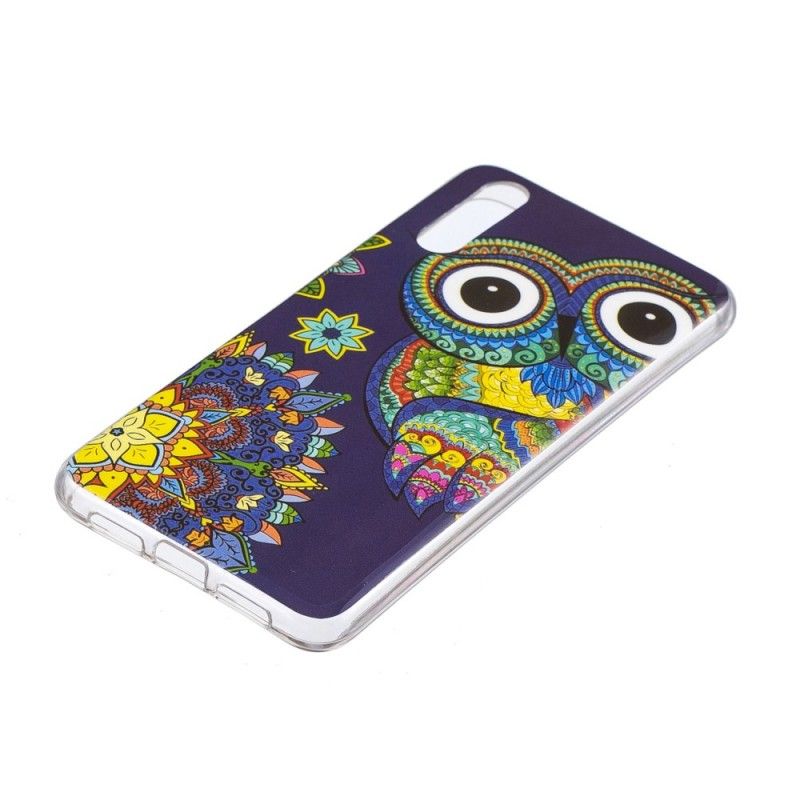 Hoesje voor Huawei P20 Fluorescerende Mandala-Uil