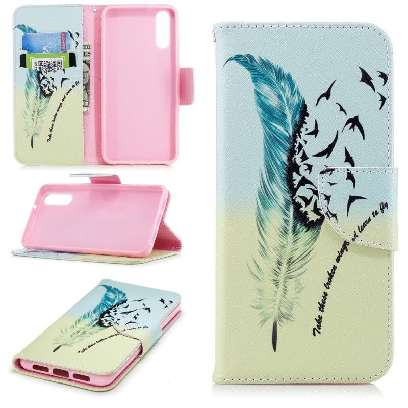 Leren Hoesje Huawei P20 Telefoonhoesje Leren Vliegen