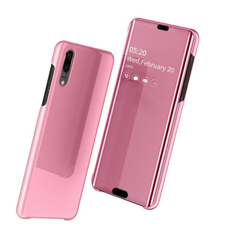 Zichtafdekking Huawei P20 Wit Zwart Spiegel En Leereffect