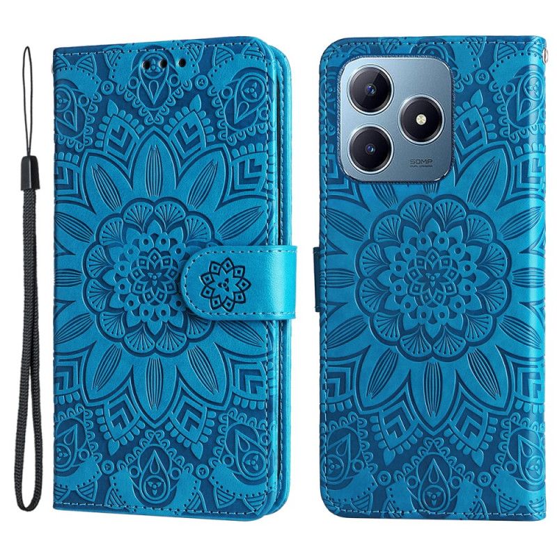 Bescherming Hoesje Realme Note 60x Zonnebloempatroon
