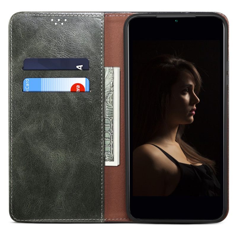 Folio-hoesje Realme Note 60x Gewaxt Imitatieleer