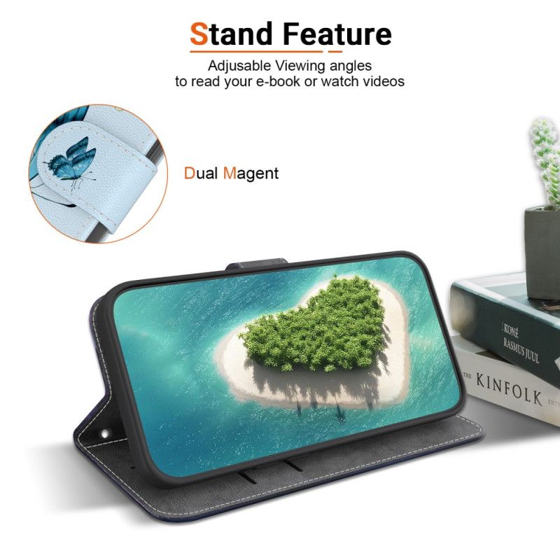 Folio-hoesje Realme Note 60x Telefoonhoesje Blauw Landschap