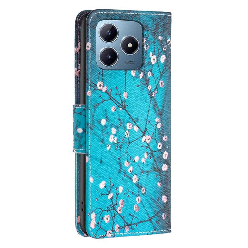 Folio-hoesje Realme Note 60x Telefoonhoesje Pruimenbloesems