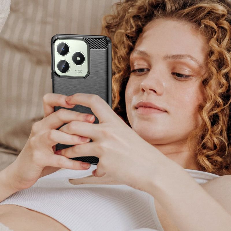 Hoesje Realme Note 60x Geborsteld Koolstofvezel