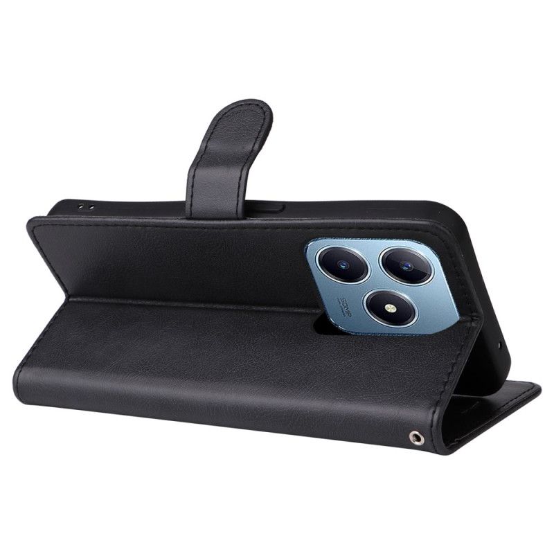 Leren Hoesje Realme Note 60x Effen Imitatieleer Bescherming Hoesje