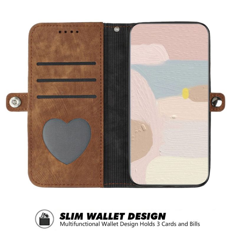 Leren Hoesje Voor Realme Note 60x Tweekleurig Suède-effect