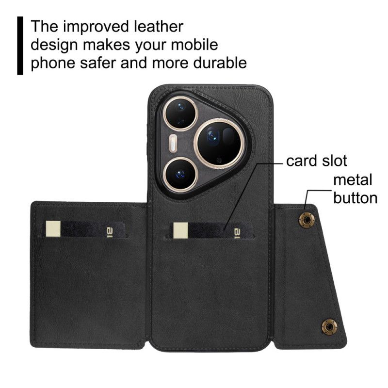 Case Hoesje Huawei Pura 80 Ultra Telefoonhoesje Kaarthouder Met Lederlook
