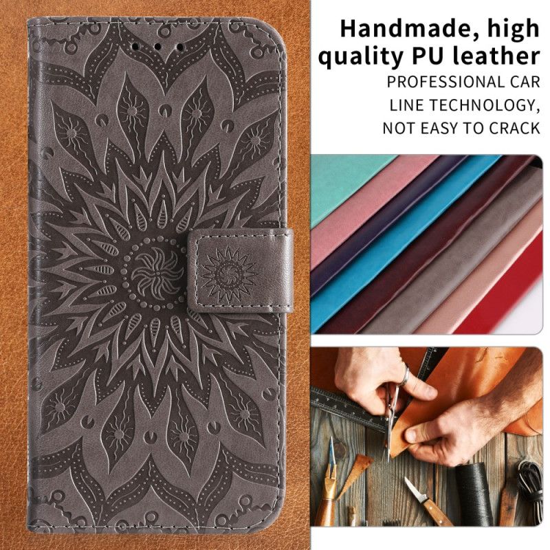 Flip Case Leren Huawei Pura 80 Ultra Zonnebloempatroon