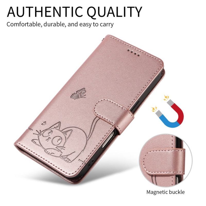Folio-hoesje Huawei Pura 80 Ultra Telefoonhoesje Kat En Afbeelding