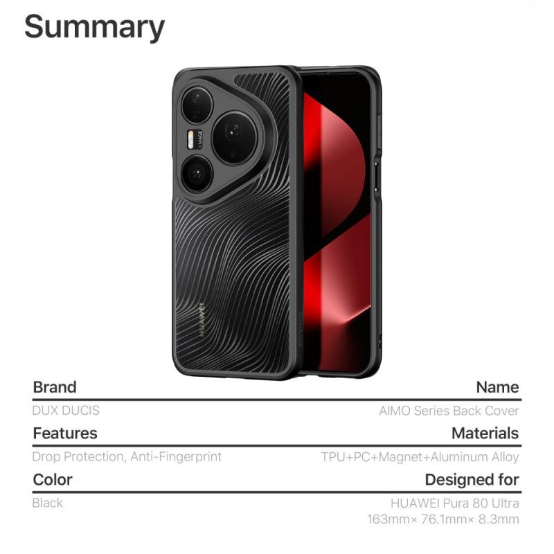 Hoesje Huawei Pura 80 Ultra Aimo-serie Dux Ducis