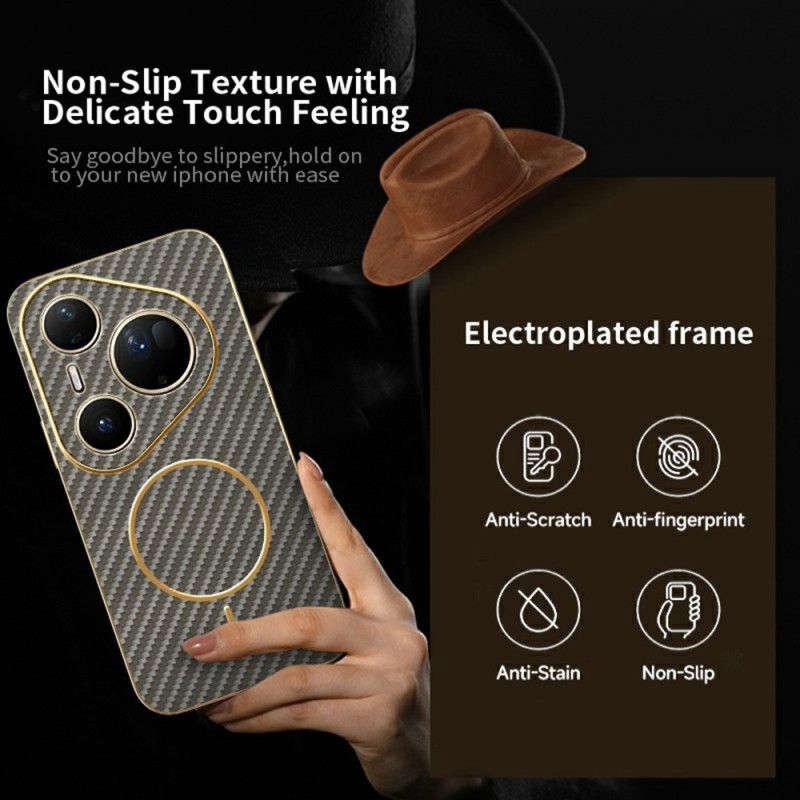 Hoesje Huawei Pura 80 Ultra Koolstofvezeltextuur