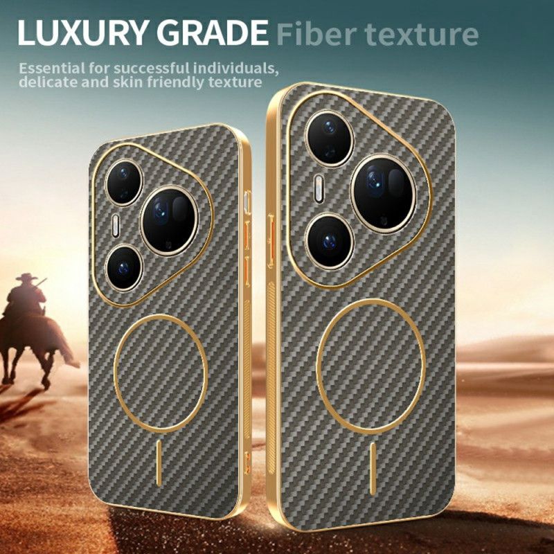 Hoesje Huawei Pura 80 Ultra Koolstofvezeltextuur