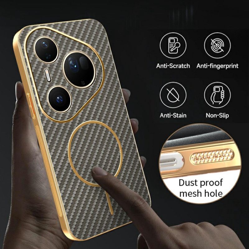 Hoesje Huawei Pura 80 Ultra Koolstofvezeltextuur