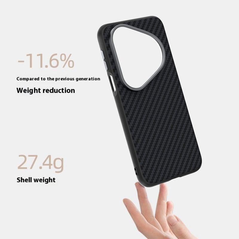 Hoesje Huawei Pura 80 Ultra Magsafe Koolstofvezel Abeel Bescherming Hoesje