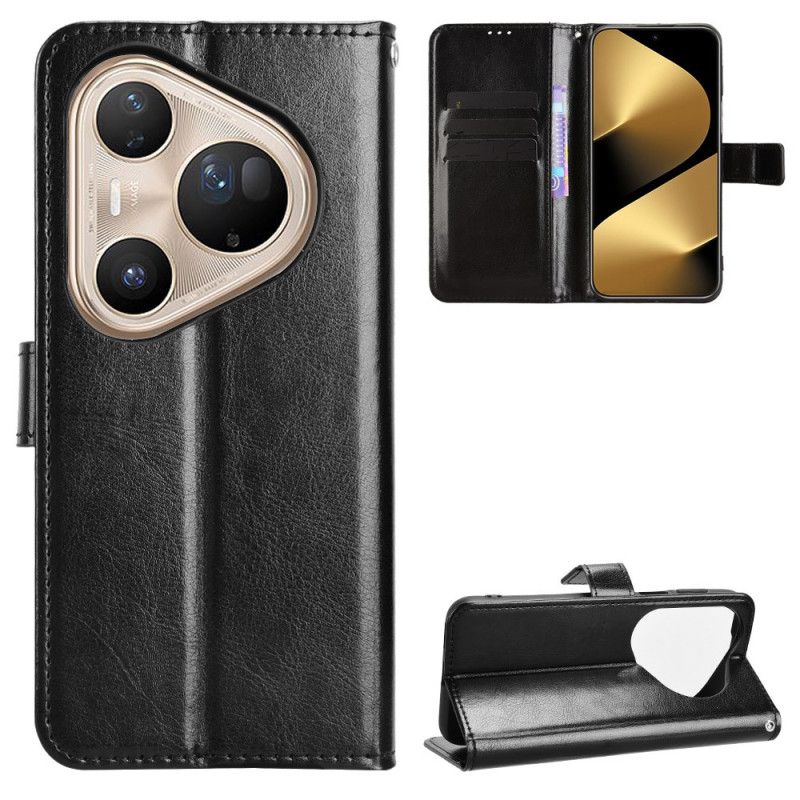Leren Hoesje Huawei Pura 80 Ultra Flitsend Kunstleer Bescherming Hoesje